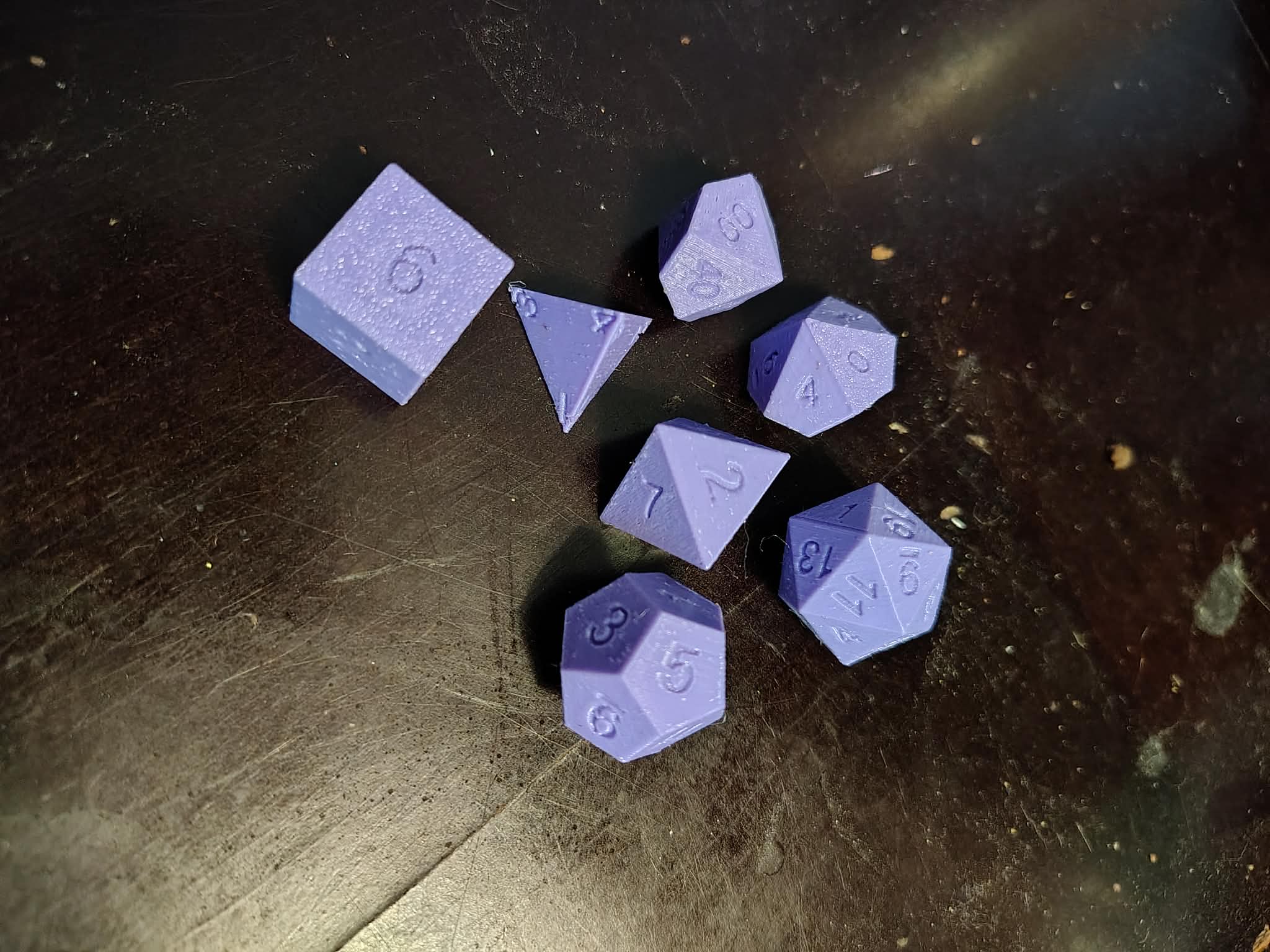 Custom 3D Printed Cursed Dice with Coffin Case